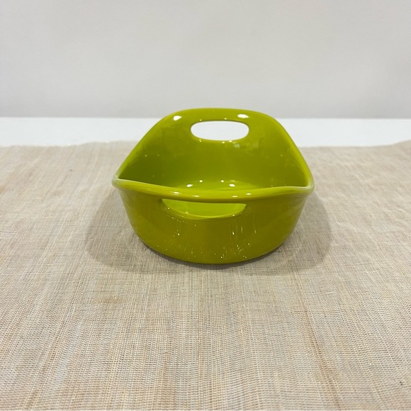 Rachel Ray Small Casserole 12 Oz. Lime Green Ceramic Serving Bowl Bakeware - Picture 4 of 6